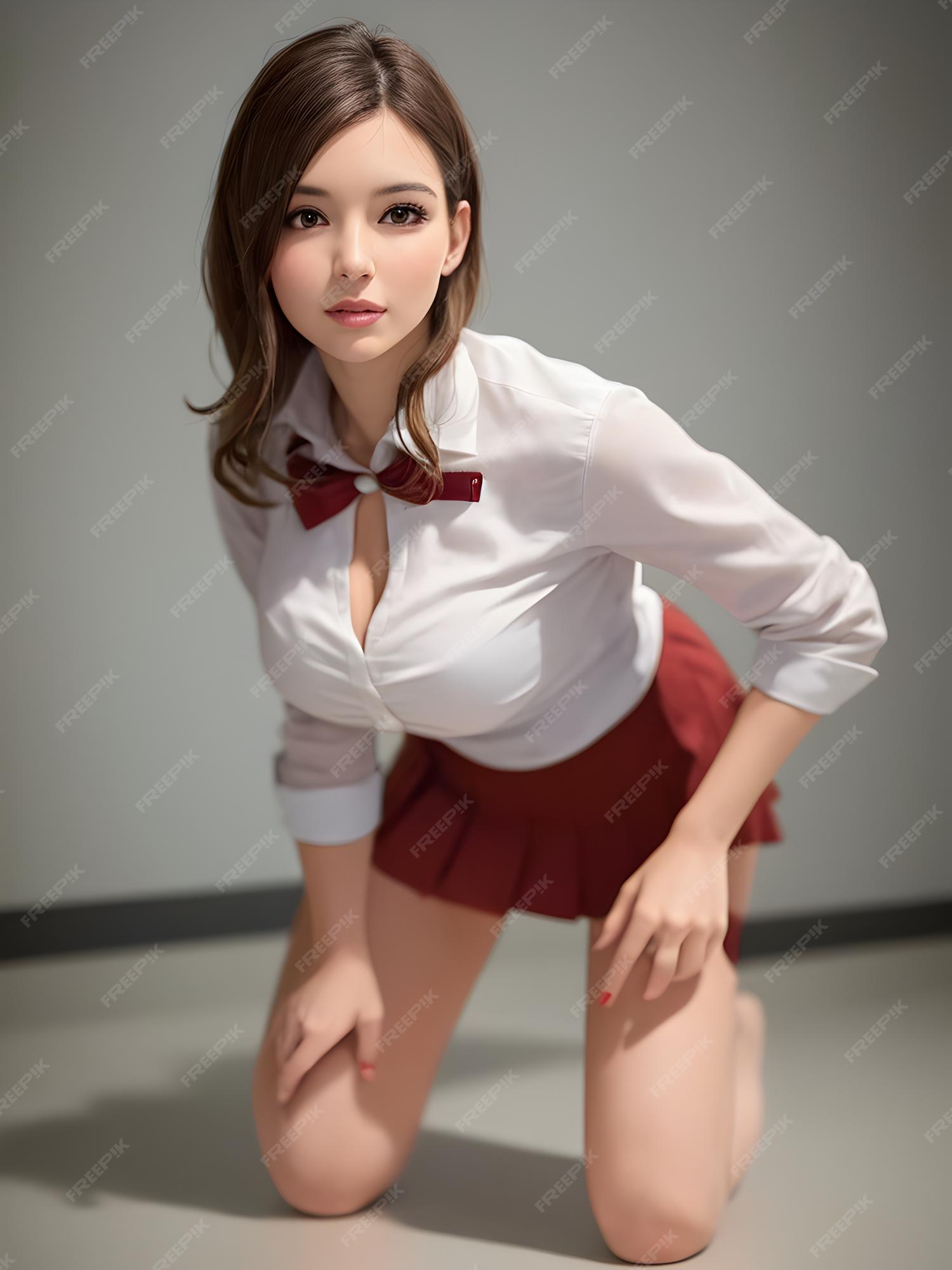 20 Realistic Photo Of Sexy Asian Girl Using Ai In School Uniform Max