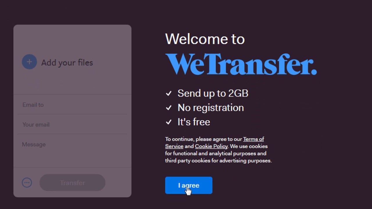 How To Send Large Files Using Wetransfer Youtube