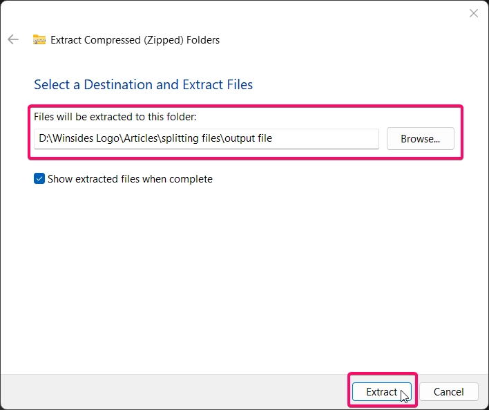 How To Split Files Using Winrar In Windows 11 Winsides Com