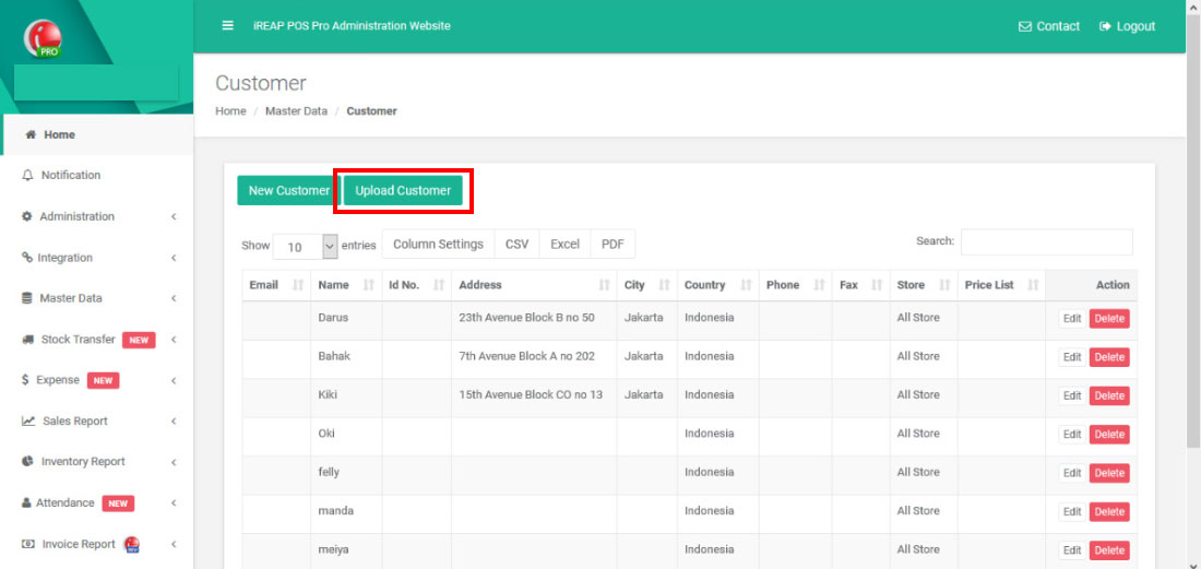 How To Upload Master Data Edit Master Data Via Csv File In Ireap Pro