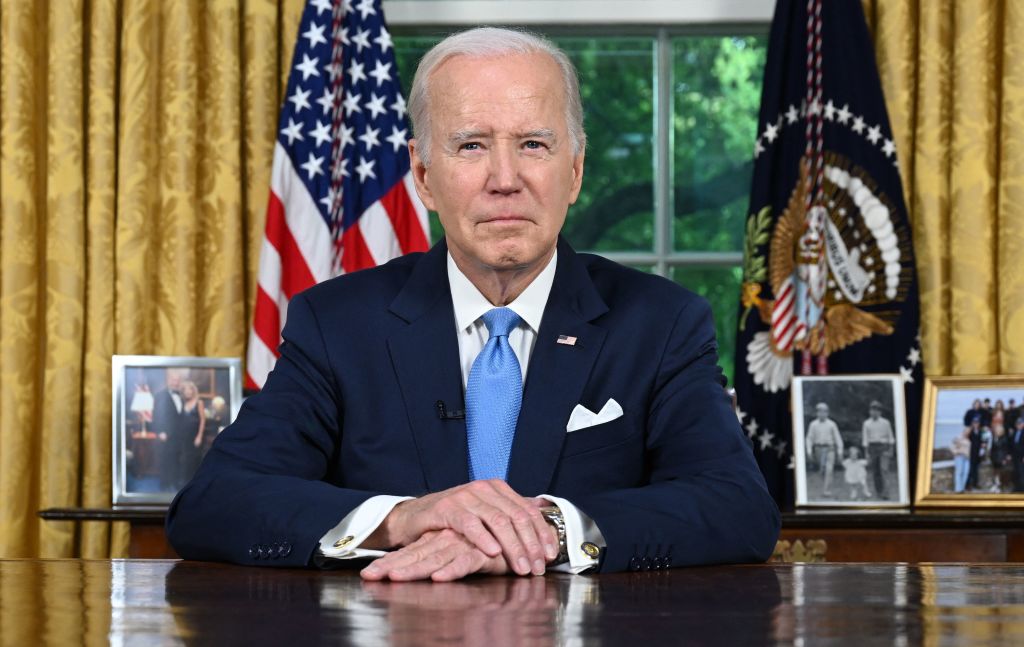 In The Oval Office For The First Time As President Biden Begins To