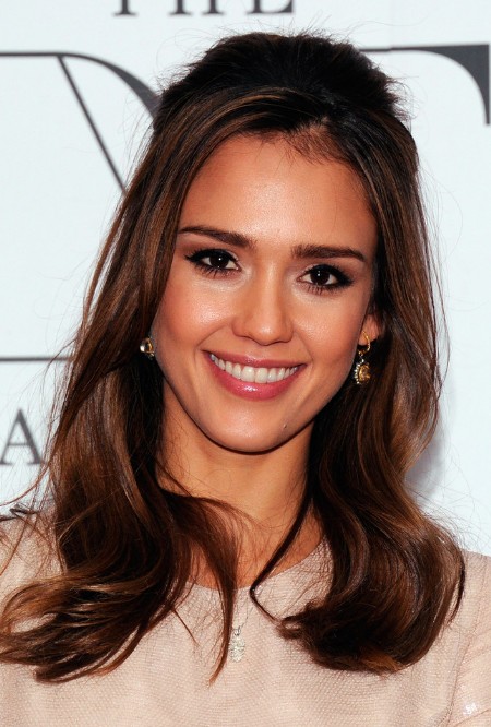 Jessica Alba Half Up Half Down Hairstyles Hairstyles Ideas Jessica