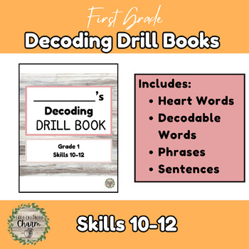 Level 1 Units 10 12 Fundations Aligned Decoding Drill Books Summer