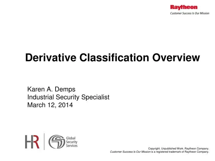 Ppt Derivative Classification Training Implementation And Overview Of