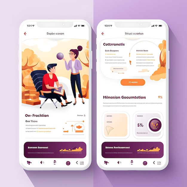 Premium Ai Image Mobile App Layout Design Of Investment Education