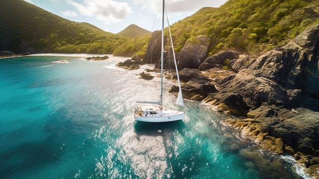 Premium Ai Image Sailing Adventures As You Explore Remote Islands And