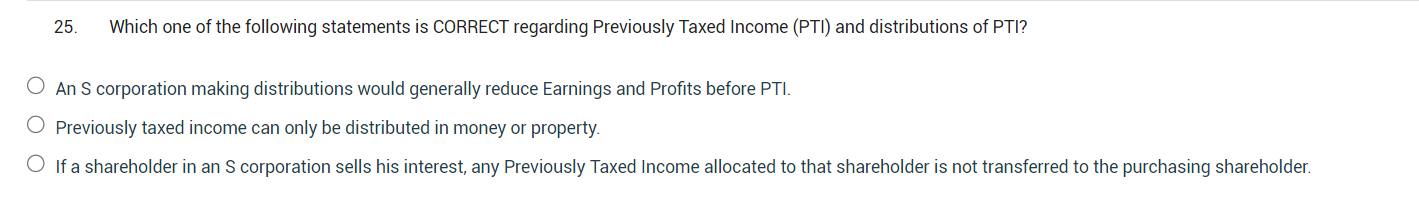 Previously Taxed Income