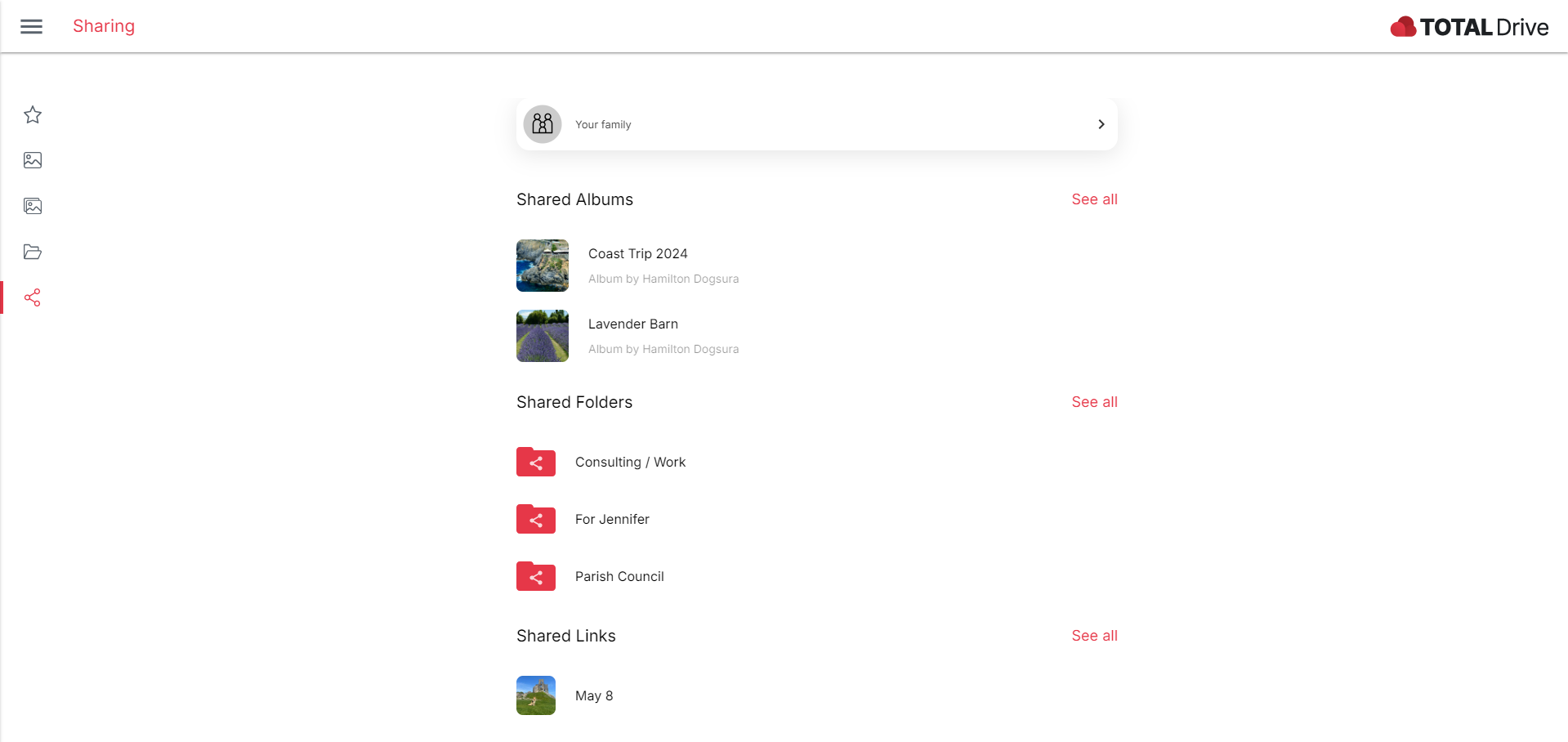 Sharing Files With Total Drive