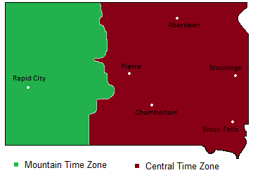 South Dakota Time Zones Map Get Latest Map Update