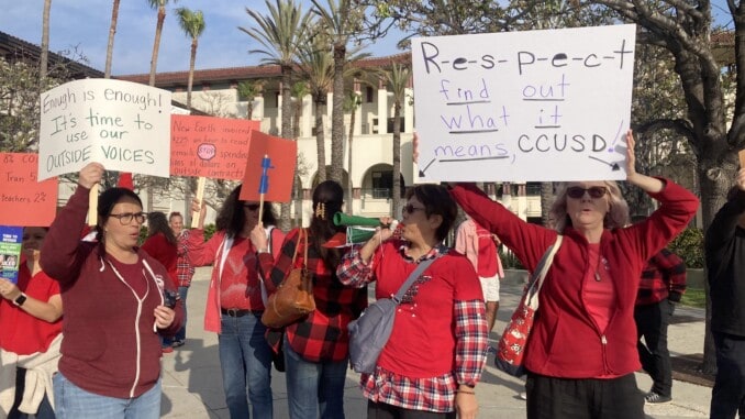 Teachers Wear Red For Ed To Protest At School Board Meeting Culver