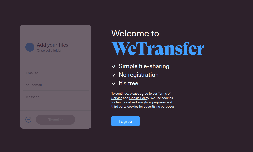 Wetransfer A Service To Easily Send Your Large Files